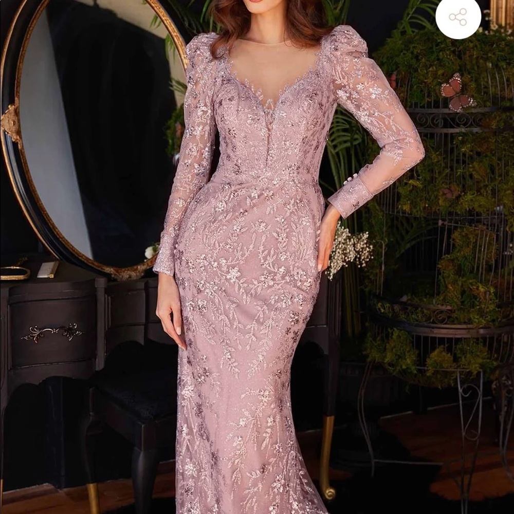 New York Dress - Pink Beaded Evening Gown